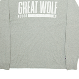 CHAMPION Great Wolf Lodge Mens T-Shirt Grey Long Sleeve L