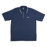 UMBRO Mens Polo Shirt Blue 2XL