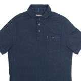 BARBOUR Mens Polo Shirt Blue M