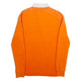 POLO RALPH LAUREN Custom Fit Mens Polo Shirt Orange Long Sleeve S