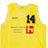 GEMS Munchenstein Basketball Club Mens Jersey Yellow Sleeveless XL