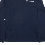 CHAMPION Mens T-Shirt Blue Long Sleeve S