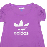 ADIDAS Womens T-Shirt Purple S