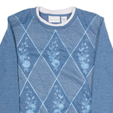 ALFRED DUNNER Womens Sweatshirt Blue M