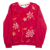 ALFRED DUNNER Womens Sweatshirt Red L