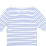 TOMMY HILFIGER Striped Womens T-Shirt Blue L