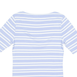 TOMMY HILFIGER Striped Womens T-Shirt Blue L