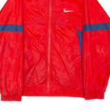 NIKE Mens Track Jacket Red Nylon M