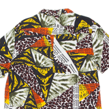 NEW LOOK Mens Shirt Orange Crazy Pattern L