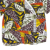 NEW LOOK Mens Shirt Orange Crazy Pattern L