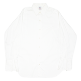 LUTTEURS CHEMISIER Mens Formal Shirt White Striped Long Sleeve XL