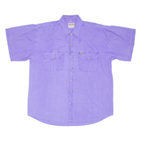 FACE TO FACE Mens Plain Shirt Purple L