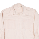 LEVI'S Fresh. Pea Pod Tab Womens Denim Shirt Pink Long Sleeve S