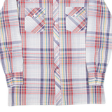 Tall Mens Shirt Blue 90s Check Long Sleeve M