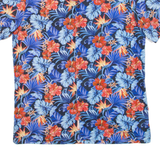 COSTAVANA Mens Hawaiian Shirt Blue Floral S