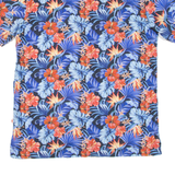 COSTAVANA Mens Hawaiian Shirt Blue Floral S