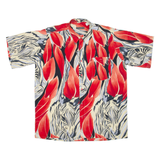MARC THOMBARD Mens Shirt Red Crazy Pattern XL