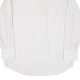 BOSS Mens Shirt White Check Long Sleeve XL