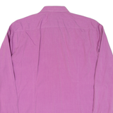 BOSS Slim Fit Mens Plain Shirt Purple Long Sleeve L