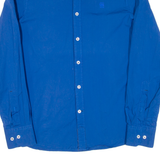 G-STAR Mens Plain Shirt Blue Long Sleeve M