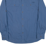DKNY Mens Plain Shirt Blue Long Sleeve M