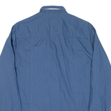DKNY Mens Plain Shirt Blue Long Sleeve M