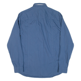 DKNY Mens Plain Shirt Blue Long Sleeve M