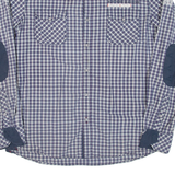 CAMP DAVID Mens Shirt Blue Check Long Sleeve 2XL