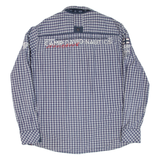 CAMP DAVID Mens Shirt Blue Check Long Sleeve 2XL
