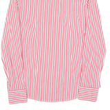 TOMMY HILFIGER Womens Shirt Pink Striped Long Sleeve XS