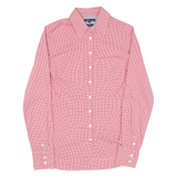 TOMMY HILFIGER Womens Shirt Red Check Long Sleeve S