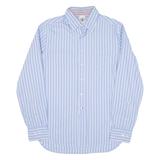 REPLAY Mens Shirt Blue Striped Long Sleeve M