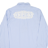 REPLAY Mens Shirt Blue Striped Long Sleeve M