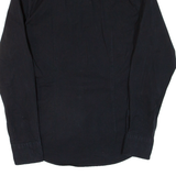 TOMMY HILFIGER Slim Fit Mens Plain Shirt Black Long Sleeve S