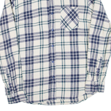 STWD Mens Flannel Shirt Blue Check Long Sleeve S