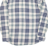 STWD Mens Flannel Shirt Blue Check Long Sleeve S