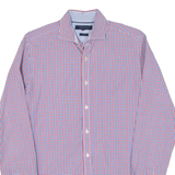 TOMMY HILFIGER Slim Fit Mens Shirt Red Check Long Sleeve M