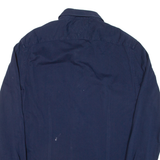 TOMMY HILFIGER Slim Fit Mens Plain Shirt Blue Long Sleeve XL