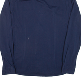 TOMMY HILFIGER Slim Fit Mens Plain Shirt Blue Long Sleeve XL