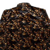 Womens Shirt Black Floral 3/4 Sleeve XL