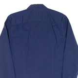TOMMY HILFIGER Slim Fit Mens Plain Shirt Blue Long Sleeve L