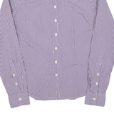 TOMMY HILFIGER Womens Shirt Purple Check Long Sleeve XS