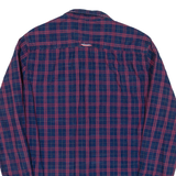 GUESS Slim Fit Mens Shirt Blue Check Long Sleeve L