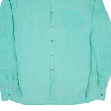 BOSS Mens Plain Shirt Blue Long Sleeve XL