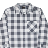 JACK WOLFSKIN Mens Shirt Grey Check Long Sleeve M