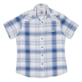QUIKSILVER Mens Shirt Blue Check S