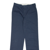 DICKIES Workwear Womens Trousers Blue Slim Straight W26 L29