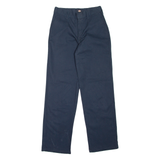 DICKIES Workwear Girls Trousers Blue Relaxed Straight W25 L30