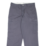 DICKIES Cargo Workwear Mens Trousers Grey Relaxed Tapered W36 L32