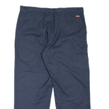 DICKIES Workwear Mens Trousers Blue Loose Straight W38 L29